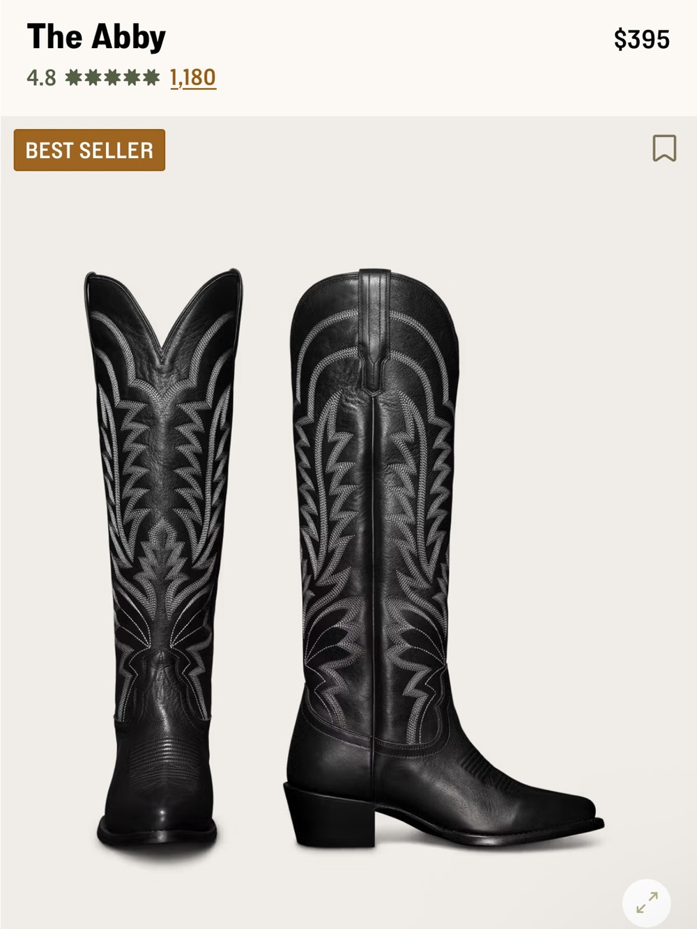 Tecovas “The Abby” black boots